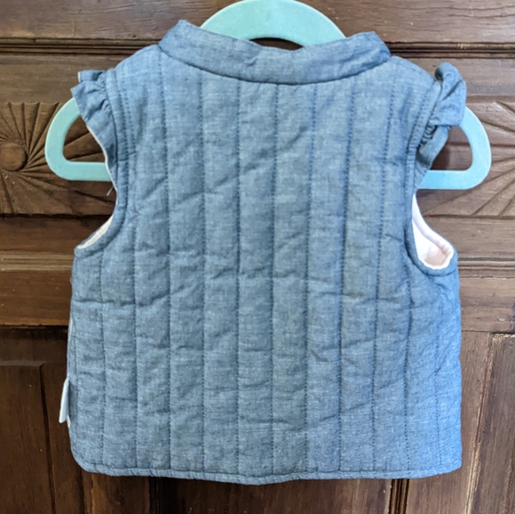 Mud pie, denim and pink vest, 12-18 mos - Picture 3 of 5